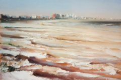 Gustavo-Lara-oleo-sobre-madera-Playa-Buceo-40x50