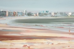 Gustavo-Lara-oleo-sobre-tela-Playa-Pocitos-91x34